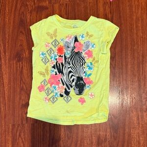 Garanimals Yellow Zebra and Floral Kids Tee